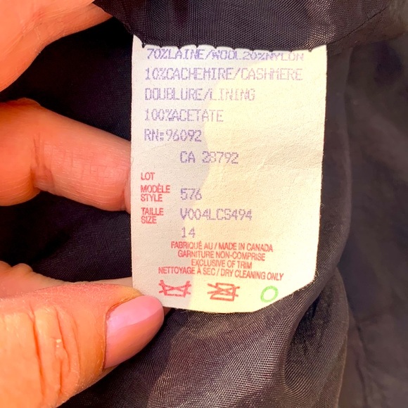 Ladies Charcoal Grey, Zip Up Blazer, Size 14 - Picture 9 of 11